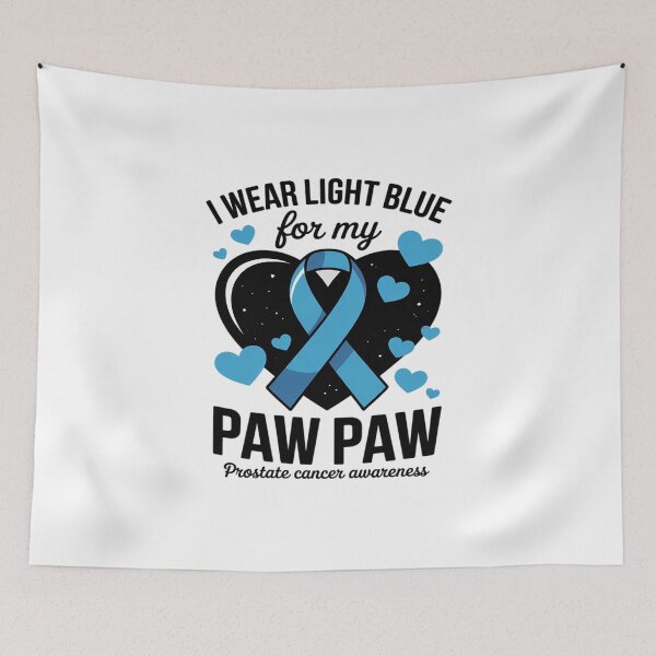 Item preview, I Wear Light Blue For My Paw Paw Prostate Cancer Awareness designed and sold by BlackStars3Neon.