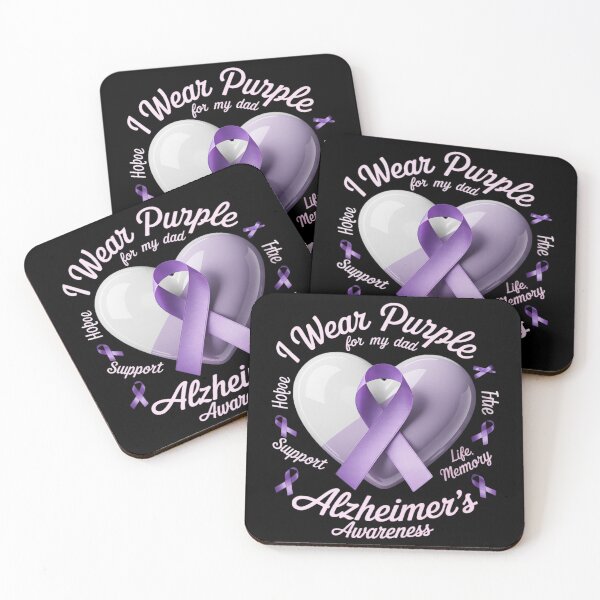 Item preview, I Wear Purple For Dad Alzheimer's Awareness Support designed and sold by BlackStars3Neon.