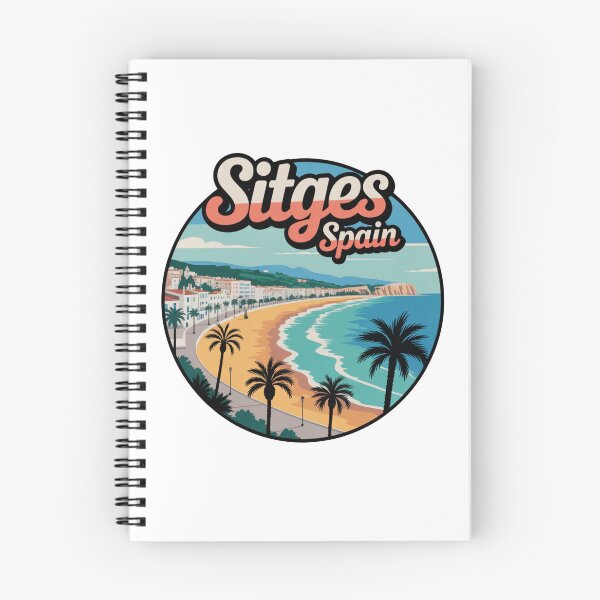 Item preview, Sitges Spain - Retro Coastal Travel Decal, Mediterranean Beach Souvenir designed and sold by CircinusStore.