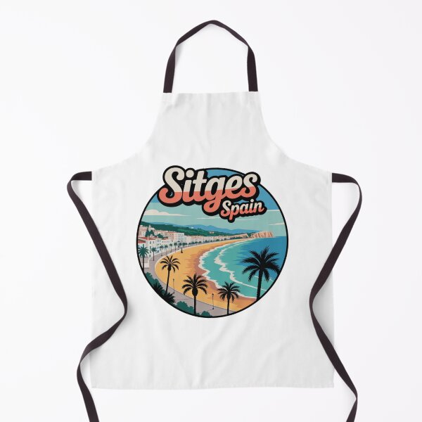 Item preview, Sitges Spain - Retro Coastal Travel Decal, Mediterranean Beach Souvenir designed and sold by CircinusStore.