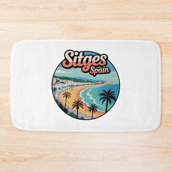 Item preview, Sitges Spain - Retro Coastal Travel Decal, Mediterranean Beach Souvenir designed and sold by CircinusStore.