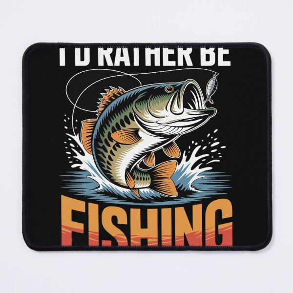 Item preview, I'd Rather Be Fishing Graphic Bass Dad Boy Men designed and sold by BlackStars3Neon.