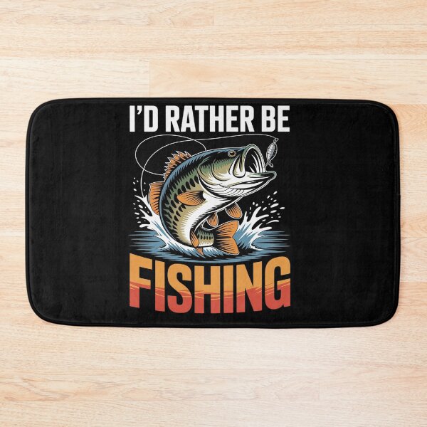 Item preview, I'd Rather Be Fishing Graphic Bass Dad Boy Men designed and sold by BlackStars3Neon.