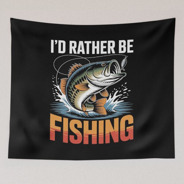 Item preview, I'd Rather Be Fishing Graphic Bass Dad Boy Men designed and sold by BlackStars3Neon.