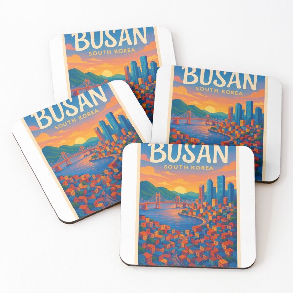 Item preview,  Gamcheon Village and Gwangan Bridge – Busan, South Korea Sunset designed and sold by Aryabek.