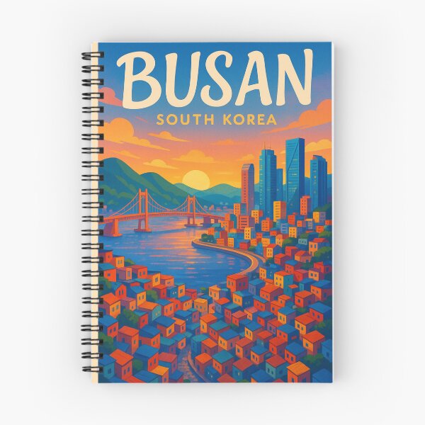 Item preview,  Gamcheon Village and Gwangan Bridge – Busan, South Korea Sunset designed and sold by Aryabek.