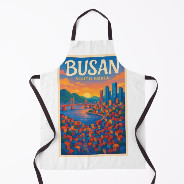 Item preview, Gamcheon Village and Gwangan Bridge – Busan, South Korea Sunset designed and sold by Aryabek.