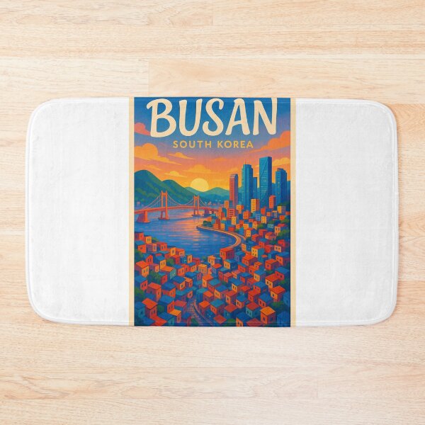 Item preview,  Gamcheon Village and Gwangan Bridge – Busan, South Korea Sunset designed and sold by Aryabek.