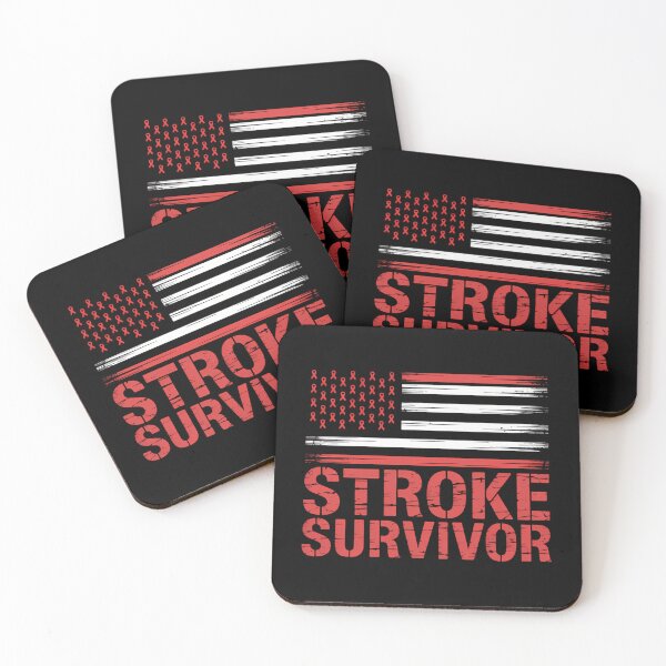 Item preview, USA Flag Stroke Survivor Awareness Ribbon designed and sold by LunaCrazeArt.