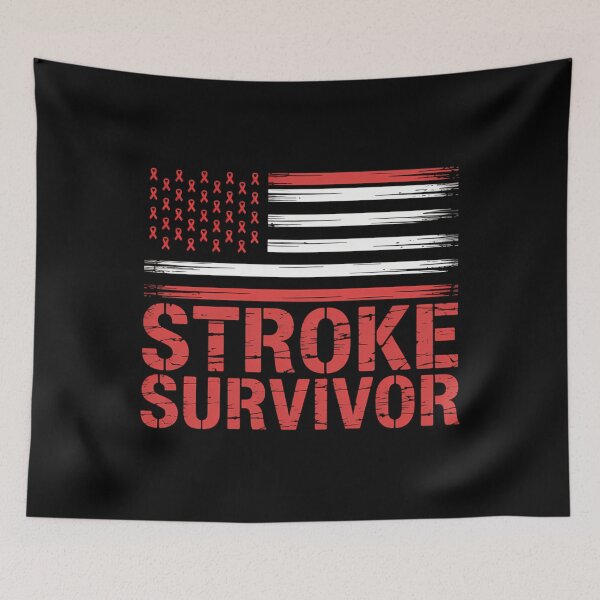 Item preview, USA Flag Stroke Survivor Awareness Ribbon designed and sold by LunaCrazeArt.