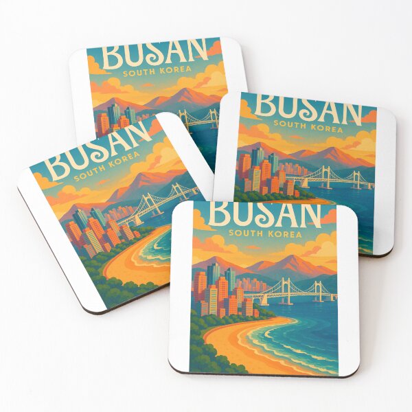 Item preview,  Haeundae Beach and Gwangan Bridge – Busan Coastal View designed and sold by Aryabek.
