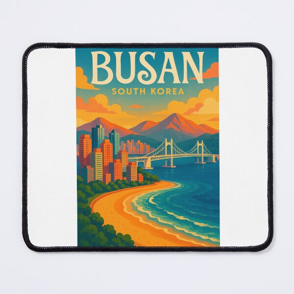 Item preview, Haeundae Beach and Gwangan Bridge – Busan Coastal View designed and sold by Aryabek.
