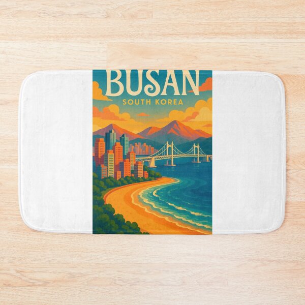 Item preview,  Haeundae Beach and Gwangan Bridge – Busan Coastal View designed and sold by Aryabek.