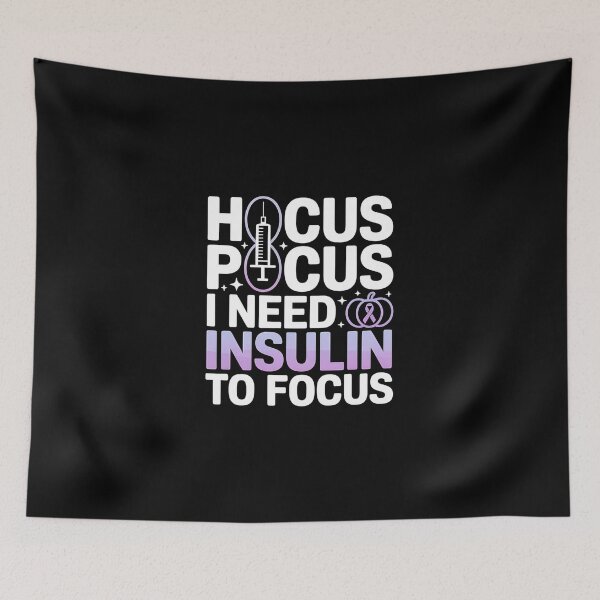 Item preview, Hocus Pocus I Need Insulin to Focus - Perfect gift for anyone living with diabetes, type 1 warriors, caregivers, and those who love Halloween humor. designed and sold by ZyziowskyArt.