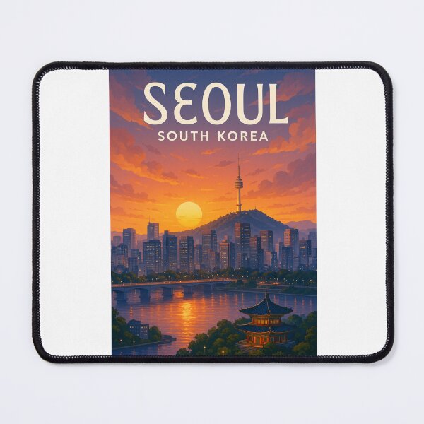 Item preview, Namsan Seoul Tower at Sunset – Skyline Over Han River designed and sold by Aryabek.