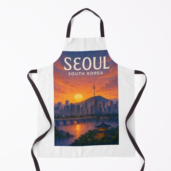 Item preview, Namsan Seoul Tower at Sunset – Skyline Over Han River designed and sold by Aryabek.