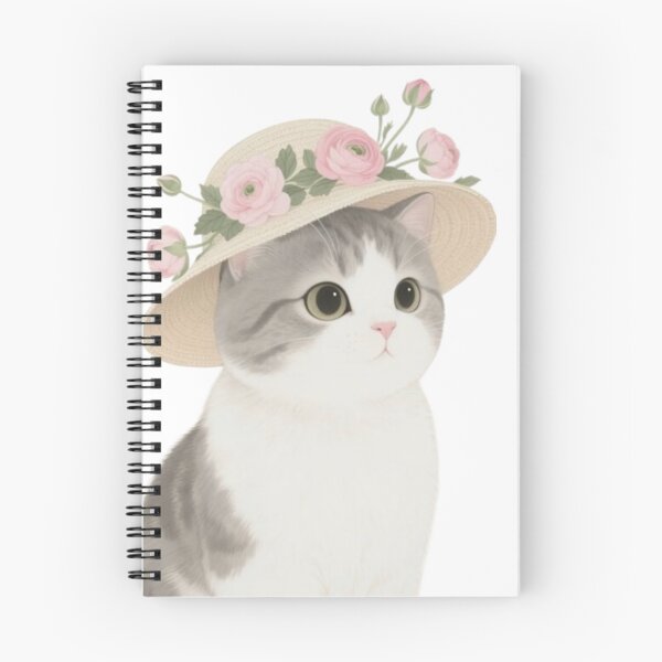 Item preview, Cute cat with floral hat  designed and sold by AesthinkArt.