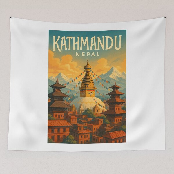 Item preview,  Boudhanath Stupa with Himalayas – Kathmandu Spiritual Heart designed and sold by Aryabek.