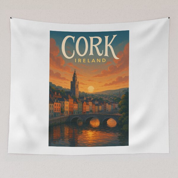 Item preview,  Shandon Tower and River Lee – Sunset Over Cork City designed and sold by Aryabek.