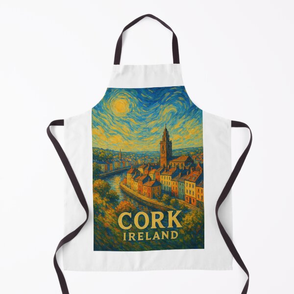 Item preview, Starry Sky Over Cork – Shandon Tower in Expressionist Style designed and sold by Aryabek.