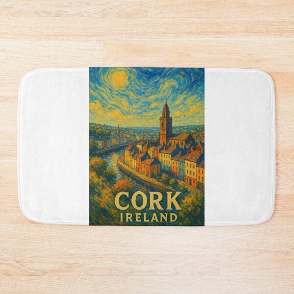 Item preview,  Starry Sky Over Cork – Shandon Tower in Expressionist Style designed and sold by Aryabek.