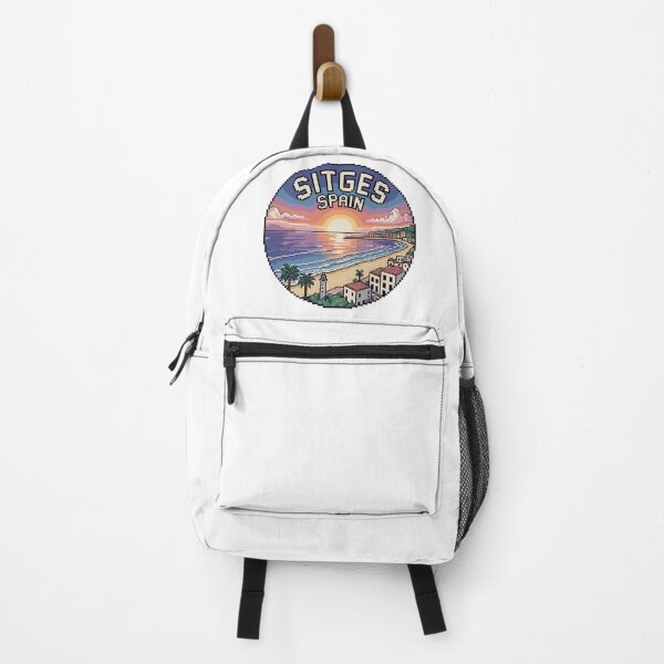 Item preview, Sitges Spain - Retro Pixel Sunset Coastal Design, 8-Bit Mediterranean Travel Art designed and sold by CircinusStore.