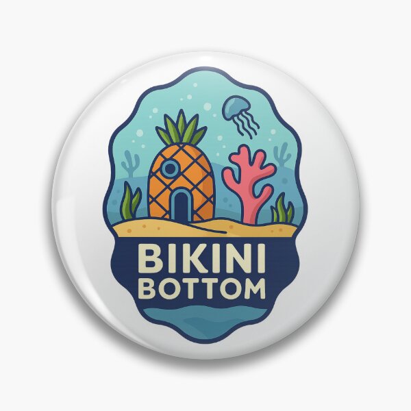 Item preview,  Pineapple House and Jellyfish – Bikini Bottom Seascape designed and sold by Aryabek.