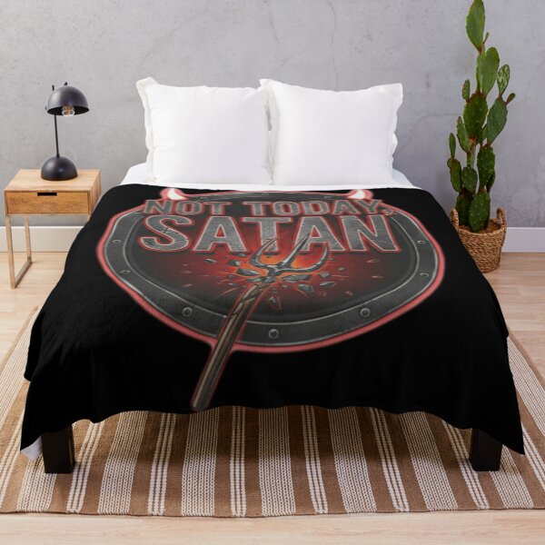 Item preview, Not Today Satan Devil Trident Logo designed and sold by Silent Watch Threads..