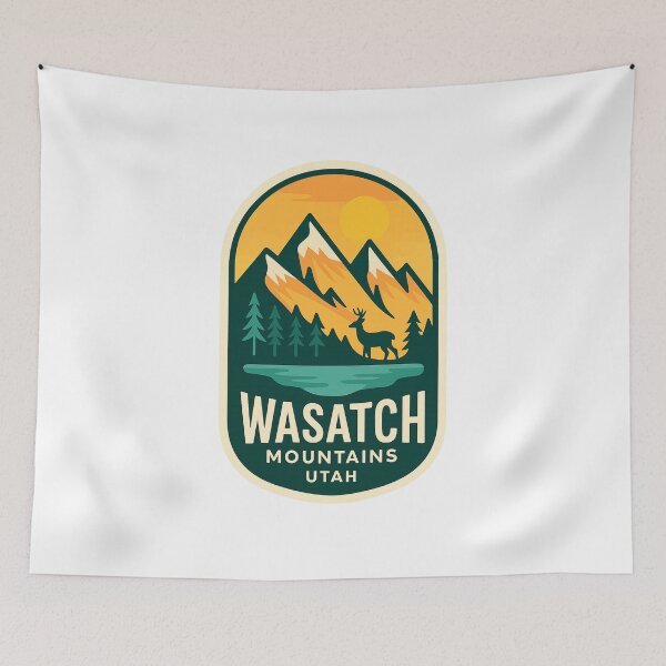 Item preview,  Deer in the Wasatch Mountains – Alpine Landscape of Utah designed and sold by Aryabek.