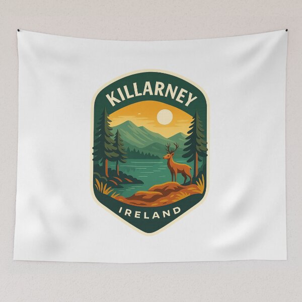 Item preview,  Killarney, Ireland – Lakeside Deer and Mountain Scene designed and sold by Aryabek.
