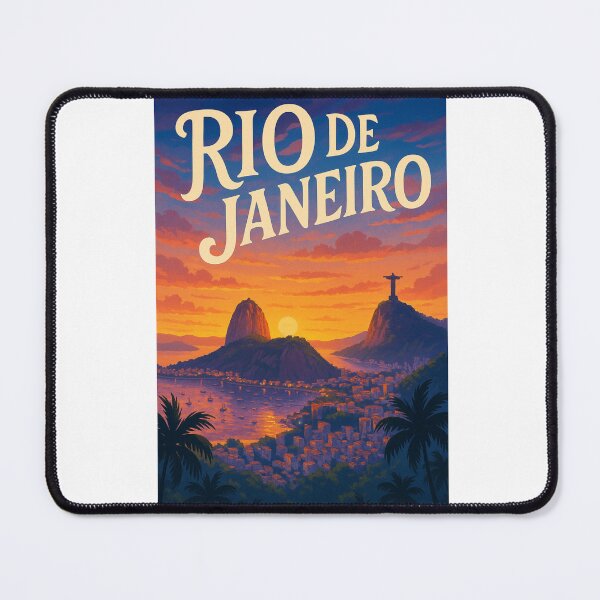 Item preview, Rio de Janeiro, Brazil – Sugarloaf and Christ the Redeemer at Sunset designed and sold by Aryabek.
