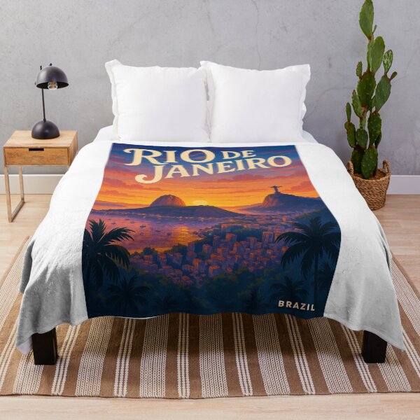 Item preview, Rio de Janeiro, Brazil – Sugarloaf and Christ the Redeemer at Sunset designed and sold by Aryabek.