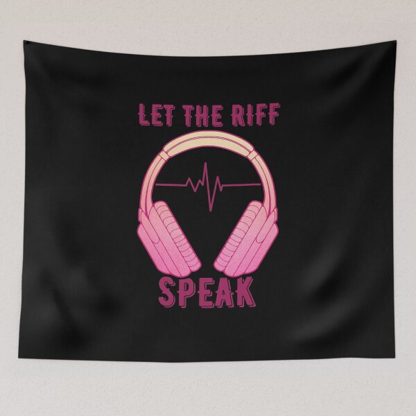 Item preview, Music Lover Headphones Let The Riff Speak designed and sold by ObsidianDaz.