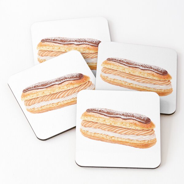Item preview, Éclair – French Dessert Illustration designed and sold by BobaBunny76.