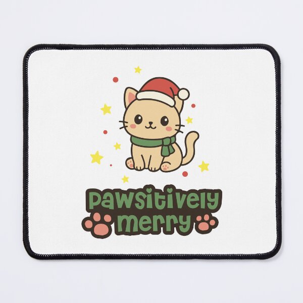 Item preview, Pawsitively Merry Christmas Cat Design designed and sold by DavidTeeStudio.