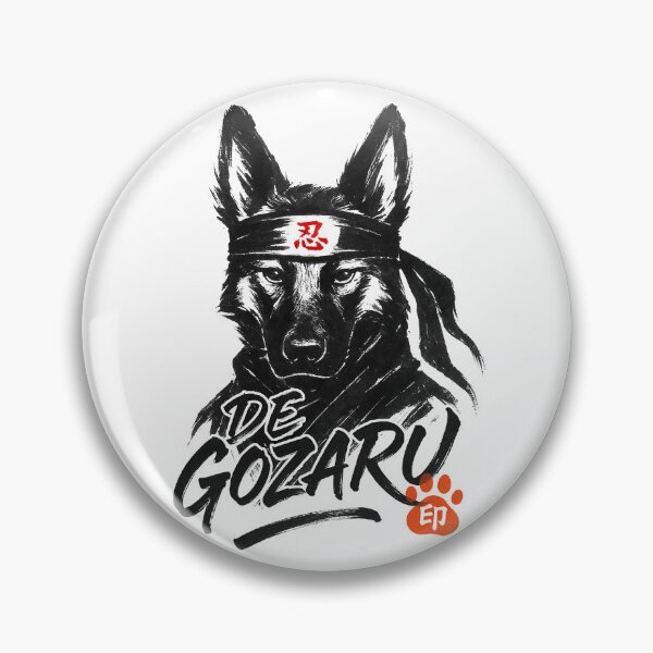 Item preview, Sumi-e Ninja German Shepherd | Japanese Ink Brush Wolfdog | Type A designed and sold by koyuki-works.
