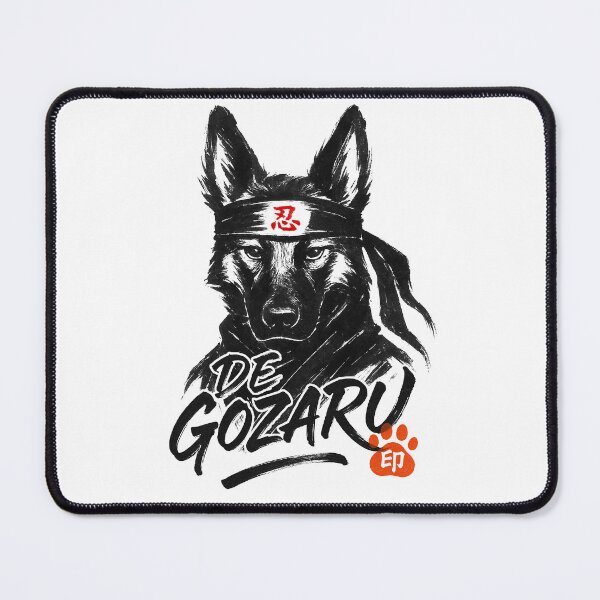 Item preview, Sumi-e Ninja German Shepherd | Japanese Ink Brush Wolfdog | Type A designed and sold by koyuki-works.