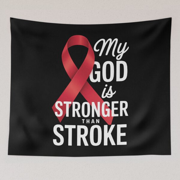 Item preview, Stroke Support Ribbon Cute Jesus Faith designed and sold by CookWorldLaughs.