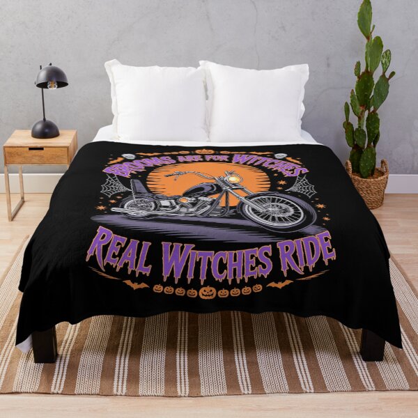 Item preview, Two Wheels Rule The Night: spooky sleek black chopper Bike. For the Bikers Halloween festivities. designed and sold by Camel & Quirk.