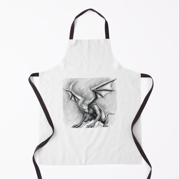 Item preview, Gothic Dragon Sketch – Roaring Dragon on Mountain Fantasy Art For Men designed and sold by HealerMoonHuntressDesigns.