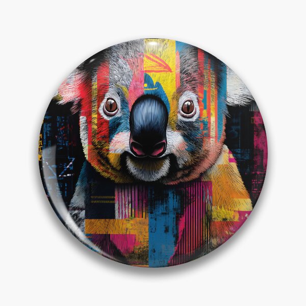 Item preview, Save the Australian Koalas - Vibrant Patchwork Portrait Highlighting Endangered Wildlife designed and sold by OlfactoART Studio.