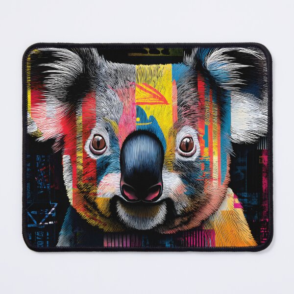 Item preview, Save the Australian Koalas - Vibrant Patchwork Portrait Highlighting Endangered Wildlife designed and sold by OlfactoART Studio.