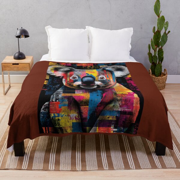 Item preview, Save the Australian Koalas - Vibrant Patchwork Portrait Highlighting Endangered Wildlife designed and sold by OlfactoART Studio.