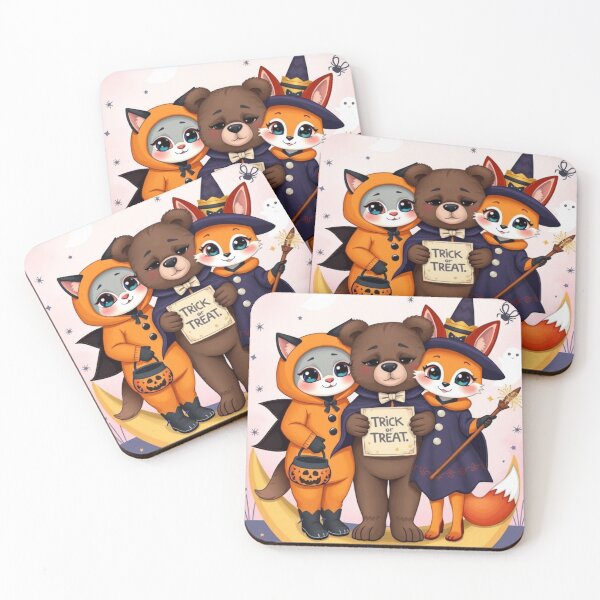 Item preview, Pastel Spooky Season – Kawaii Halloween Cat, Fox & Bear Trick or Treat Shirt designed and sold by ArmaanArts.