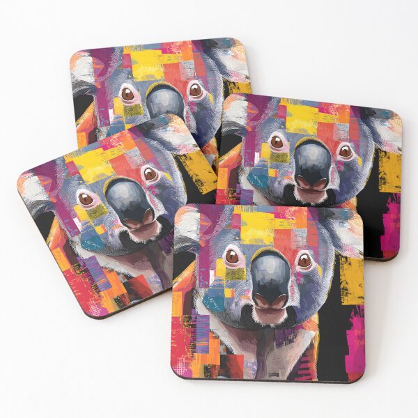 Item preview, Protect Koala Habitats - Dynamic Multicolored Wildlife Artwork Advocating Conservation designed and sold by OlfactoART Studio.