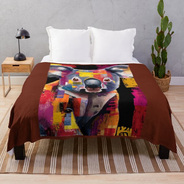 Item preview, Protect Koala Habitats - Dynamic Multicolored Wildlife Artwork Advocating Conservation designed and sold by OlfactoART Studio.