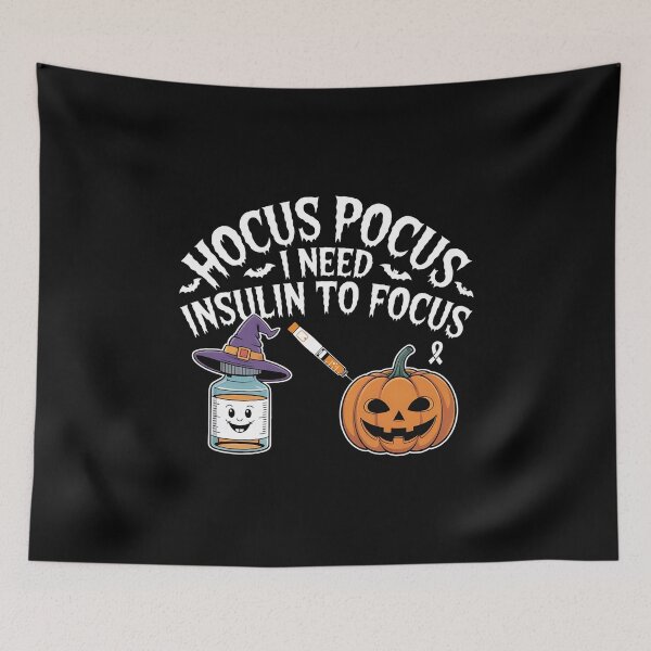 Item preview, Hocus Pocus I Need Insulin to Focus - Perfect gift for anyone living with diabetes, type 1 warriors, caregivers, and those who love Halloween humor. designed and sold by ZyziowskyArt.