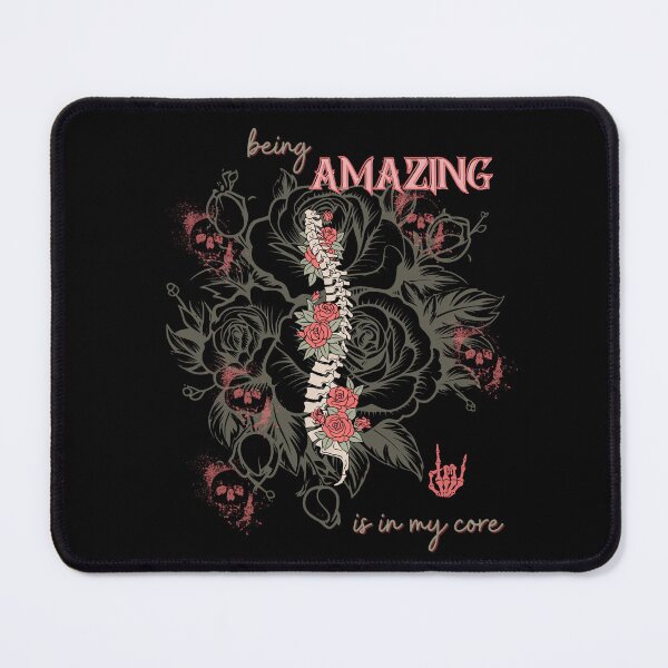 Item preview, 'Being Amazing is in my core' - Motivational Vintage Rose Skeleton designed and sold by AtushaSpark.