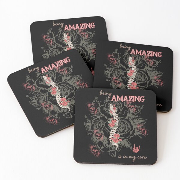 Item preview, 'Being Amazing is in my core' - Motivational Vintage Rose Skeleton designed and sold by AtushaSpark.