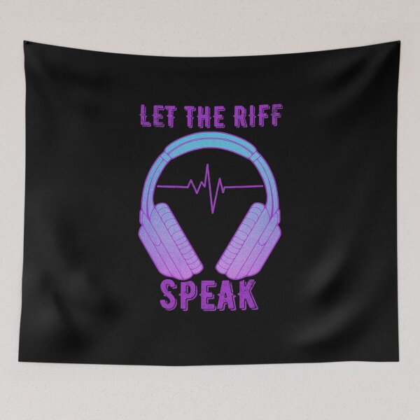 Item preview, Music Lover Headphones Let The Riff Speak designed and sold by ObsidianDaz.